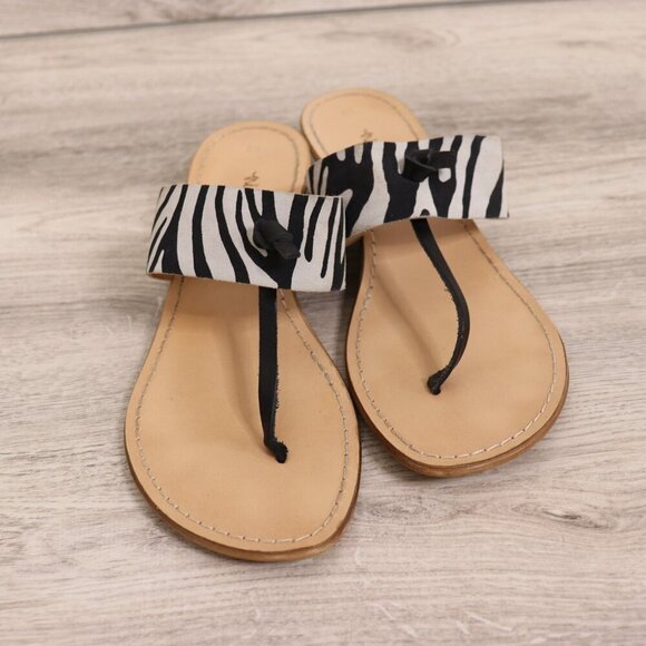 Niccolo Vacari Zebra Print Sandal Women’s 9.5 Suede Leather Made in Italy Wedge - Picture 4 of 14